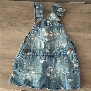 OshKosh Overall Dress with Flowers